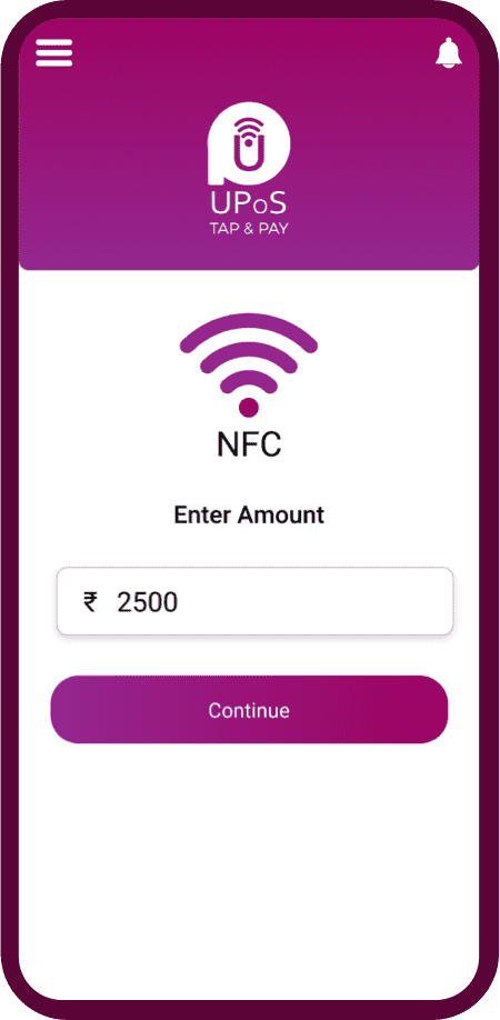 Image of UPOS App showing Enter Amount screen
